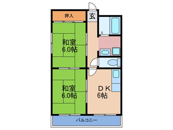 三嶋マンションの物件間取画像